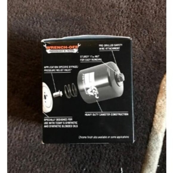 Motorcycle Oil Filter: High Performance Black Oil Filter with 17mm nut design - Picture 2 of 3
